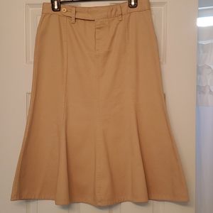 Lauren Ralph Lauren Khaki Panel Skirt